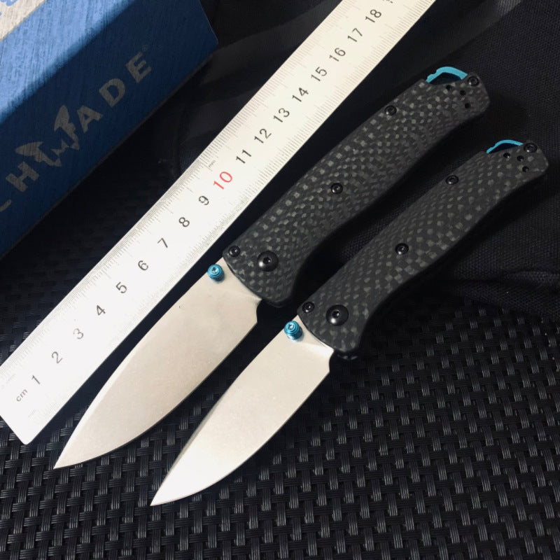 Cross-border Butterfly 535533 High-end Carbon Fiber Handle Folding Knife Outdoor Survival Portable Utility Knife Fishing Knife