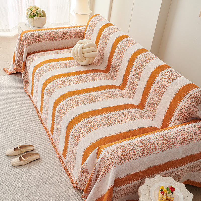 Simple Striped High-grade One-piece Sofa Cover Cloth