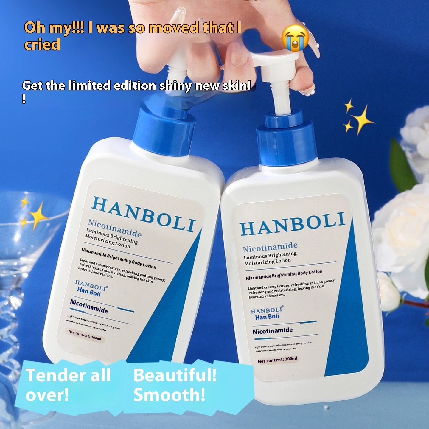 Lotion Corporelle Éclaircissante à la Nicotinamide Éclaircit le Teint Hydratante