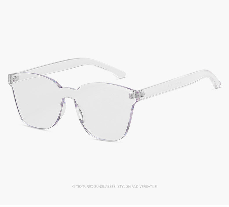 Fashion Candy Color Thick Metal Sunglasses