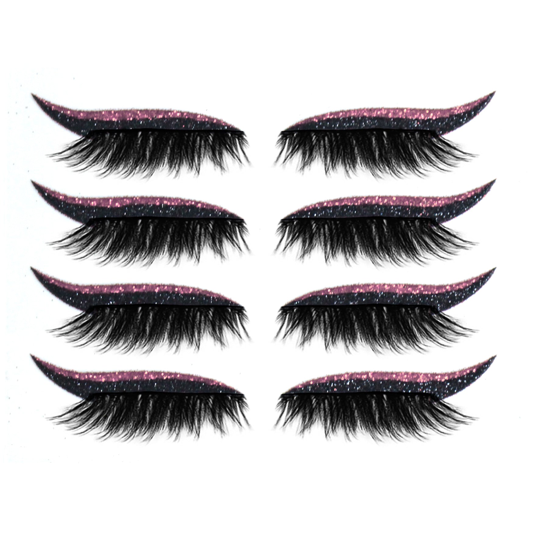 Faux cils 3D magnétiques, 4 paires de cils autocollants sans colle