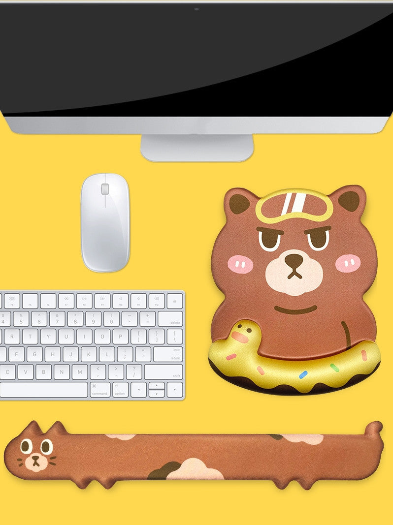 Memory Foam Keyboard Mouse Pad Hand Rest Silicone Wristband
