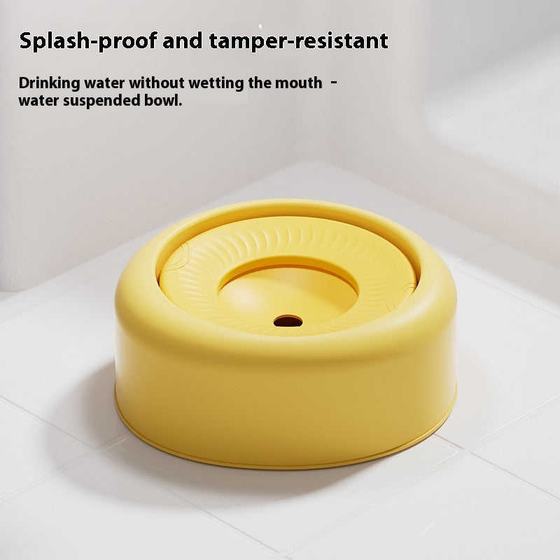 Fontaine à eau pour animaux de compagnie en laine imperméable avec suspension et bol d'eau anti-salissures
