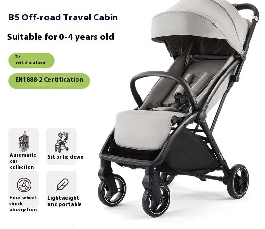 Sitting And Lying Lightweight Folding Small Umbrella Car Baby Carriage