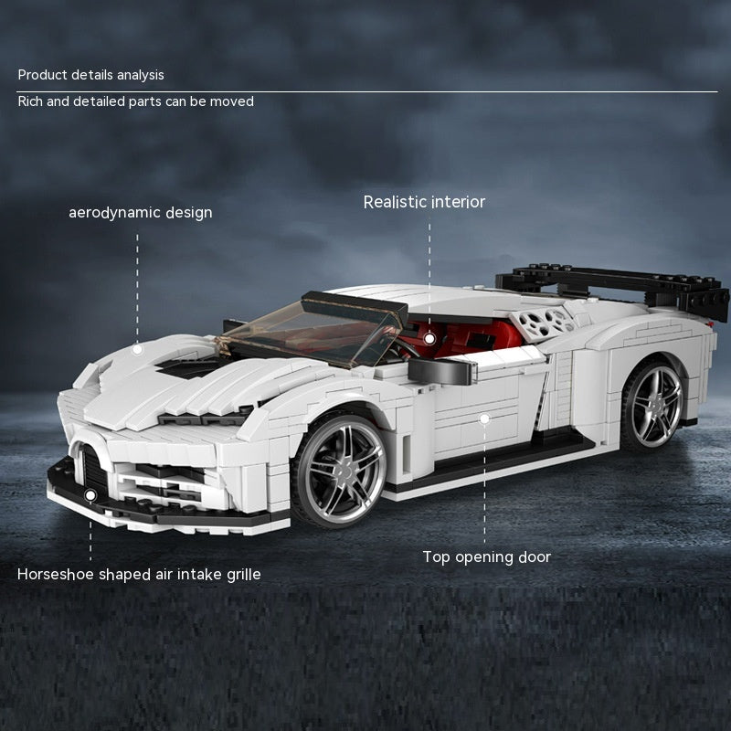 Commemorative Sports Car Variety Creative Series Technology Machinery Assembled Building Block Toys Model