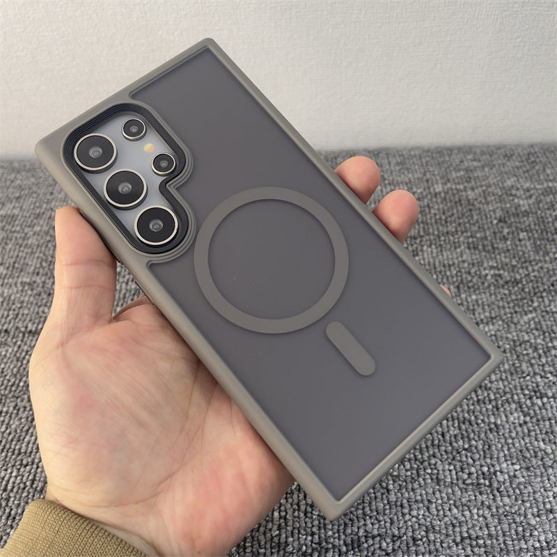 Phone Case Magnetic Skin-absorbing Matte Protective Cover