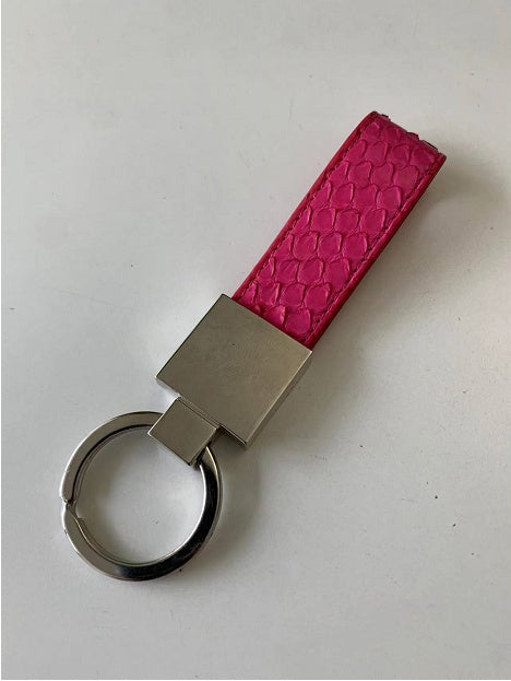 Porte-clés portable en cuir serpent pour voiture
