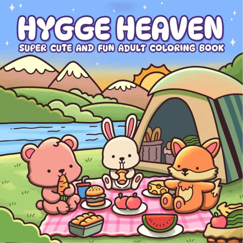 Coloring Book For Adults And Teens Cute Animal Characters Book Easy-to-start Coloring Book