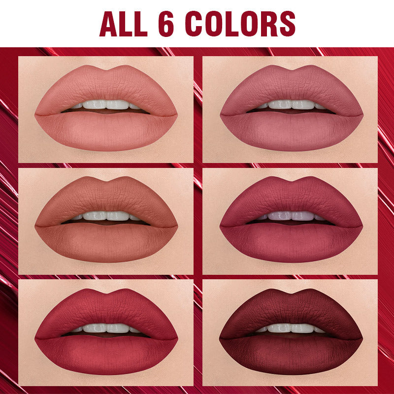 Rouge à lèvres - Lot de 6 rouges à lèvres mats veloutés
