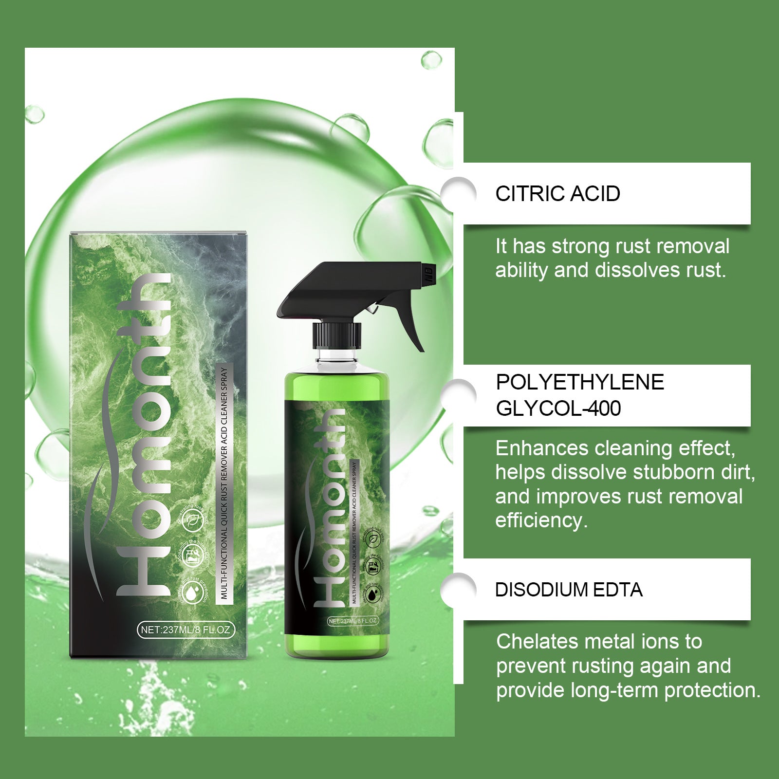 Car Cleaning Dirt Removing Rust Protection Bright Paint Care Solution