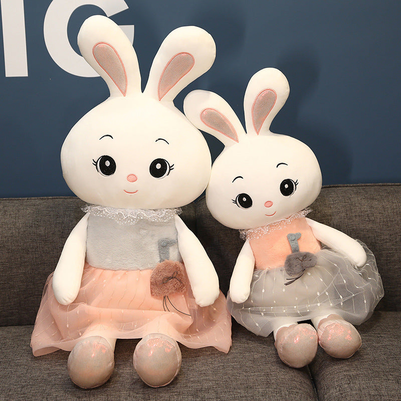 Jolies peluches lapin à jupe super douce