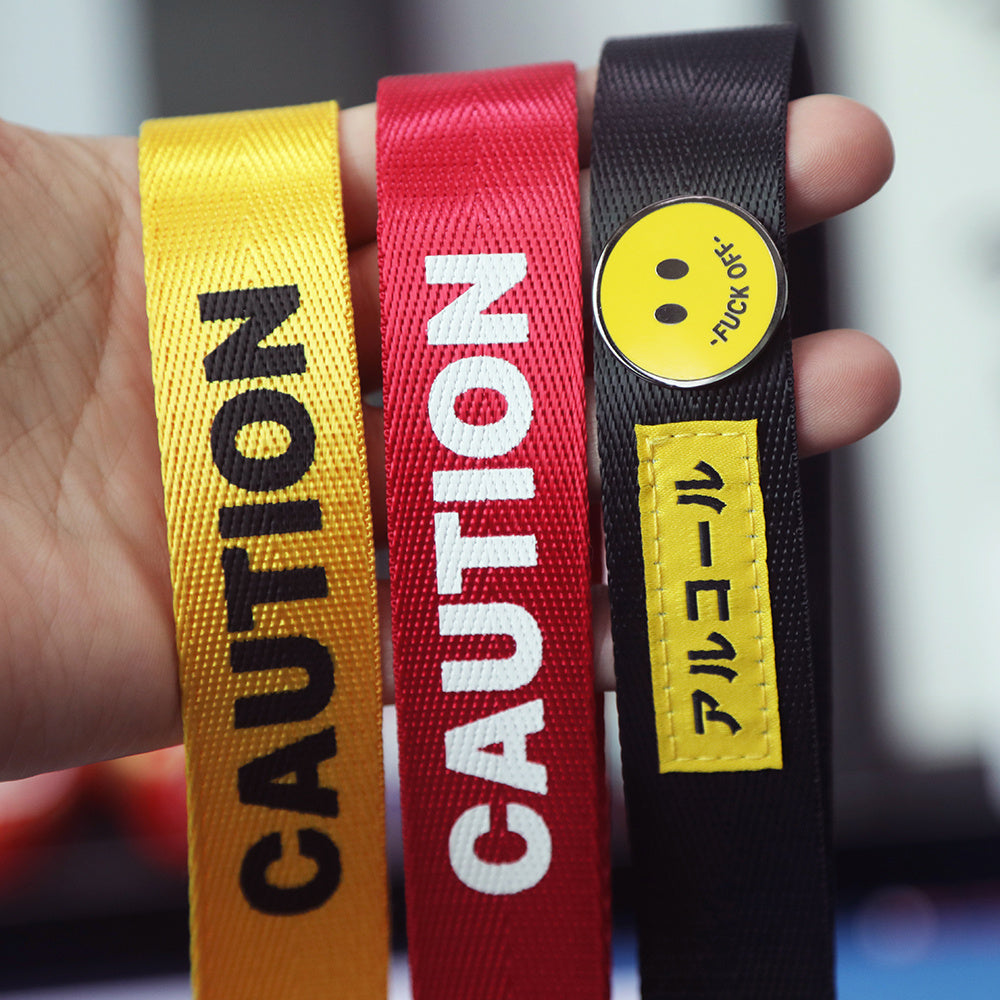Versatile Ribbon Silkscreen Woven Label Eagle Mouth Keychain Mobile Phone Strap