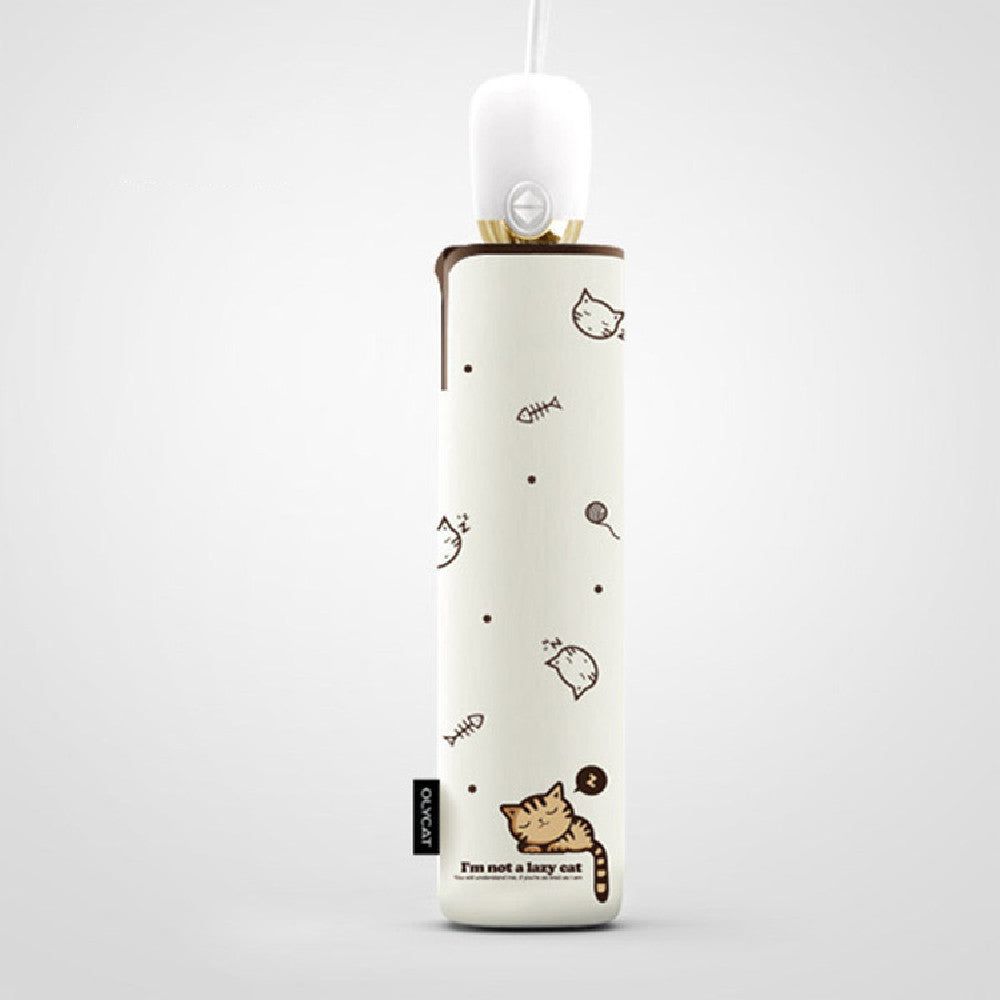 Cat Automatic Three-fold Folding Umbrella