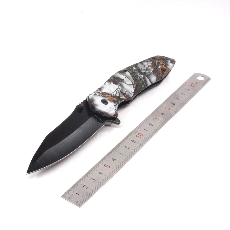 Couteau pliant de survie à haute dureté en silex, couteau d'extérieur