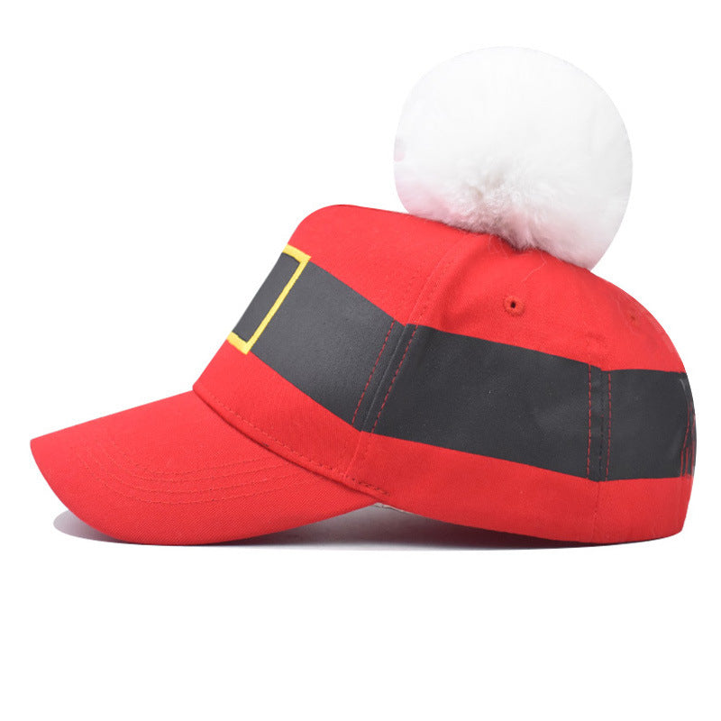 Casquette de baseball de Noël assortie à la boule de poils