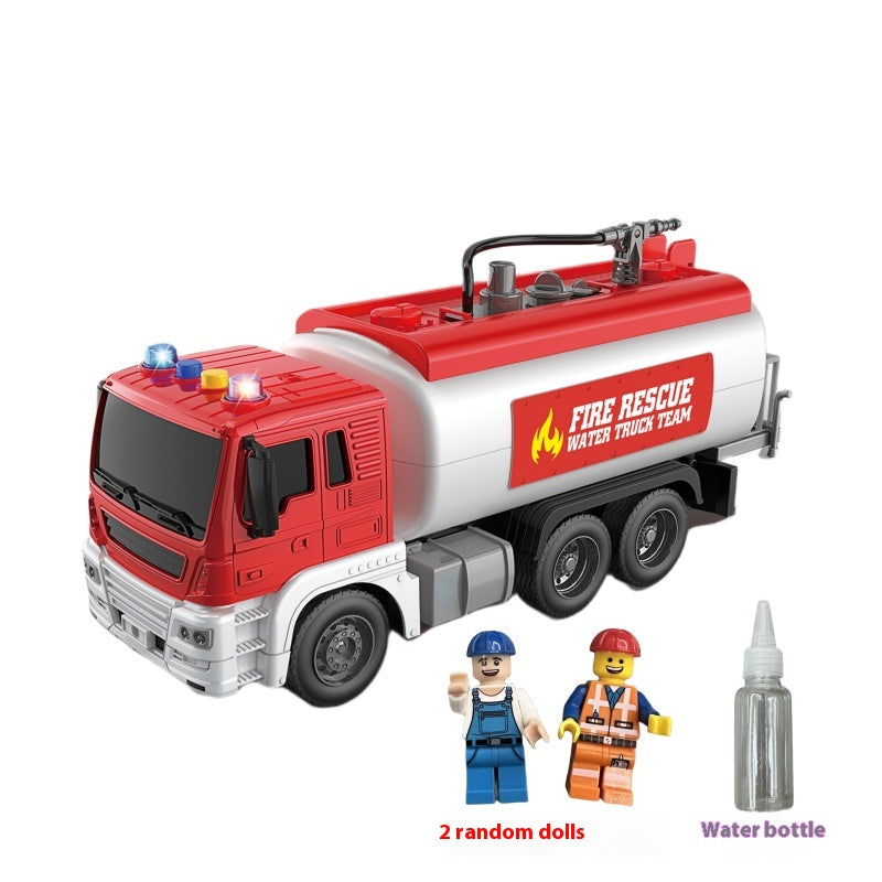 Aerial Ladder Fire Truck Toy Car Firemen Can Spray Water Recovery Vehicle