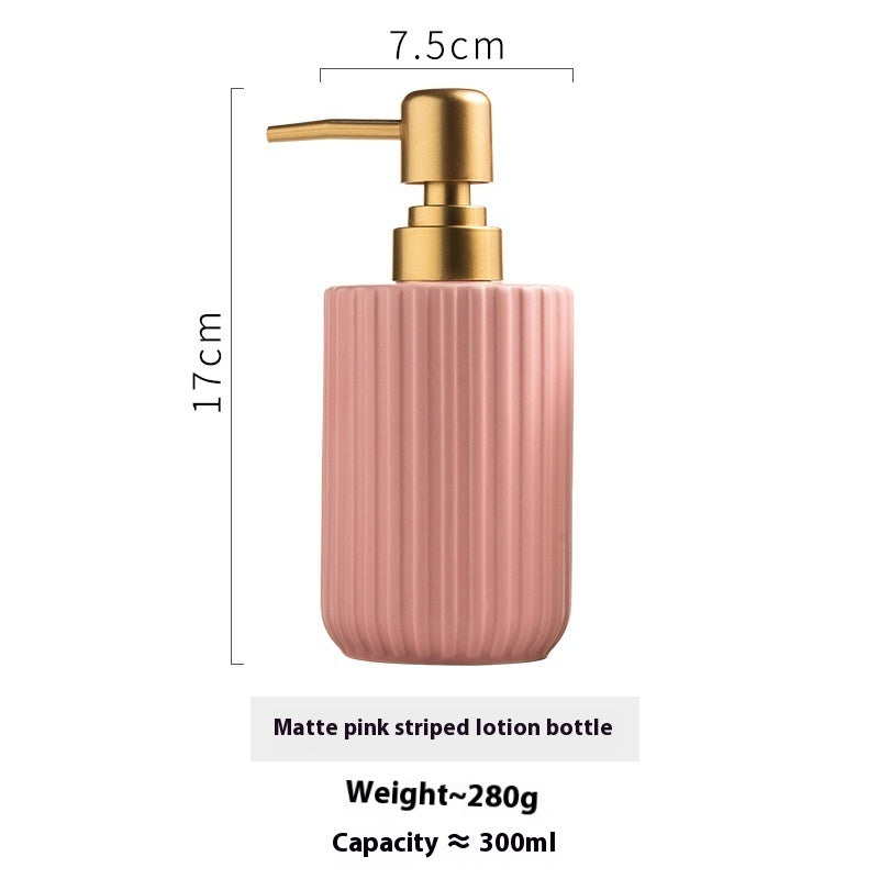 Simple Ceramic Emulsion Hand Sanitizer Shower Gel Shampoo Travel Bottle