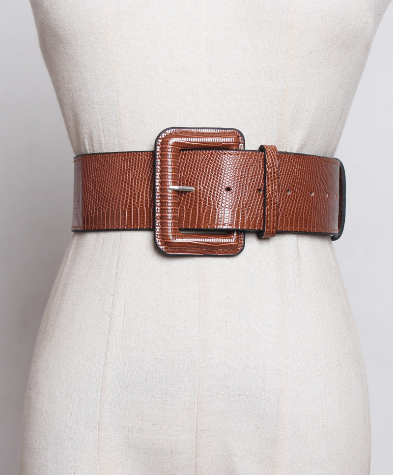 Ceinture large simple pour femme, décontractée et polyvalente, décorative