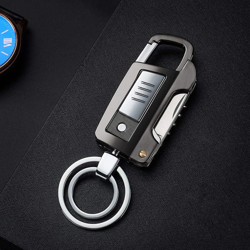 Briquet multifonction porte-clés, rechargeable par USB