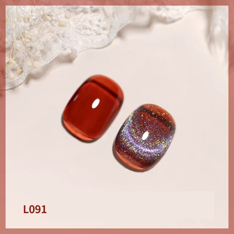 Vernis à ongles œil de chat laser coloré