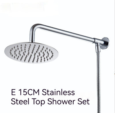 Bathroom Top Spray Stainless Steel Shower Large Top Supercharged Detachable Shower Head Suit Silicone Water Outlet