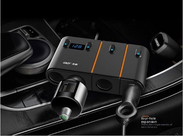 Smart Dual Usb Car Charger One For Four Cigarette Lighter