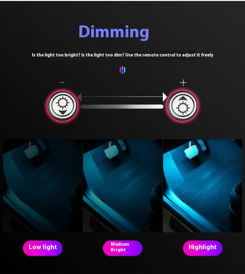 Lampe d'ambiance de voiture Lumière d'ambiance LED magnétique sans fil pour l'aménagement intérieur de voiture