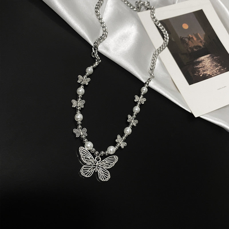 Collier Papillon Japonais Et Coréen Design Niche Chaîne De Clavicule