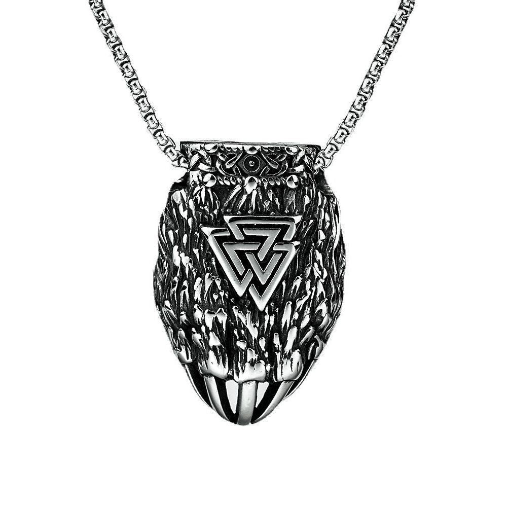 Vintage Men's Stainless Steel Ornament Titanium Steel Pendant Necklace