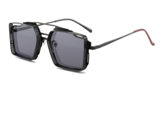 Lunettes de soleil Steampunk Vintage en métal ajouré pour hommes