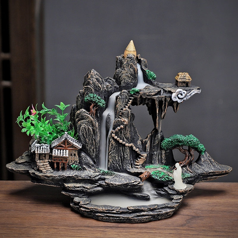 Creative Backflow Incense Burner Resin Decorations Crafts Cloud Stove Backflow Incense Burner