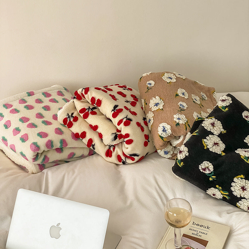 Thickened Double-layer Three-dimensional Wool Blanket Nap Blanket