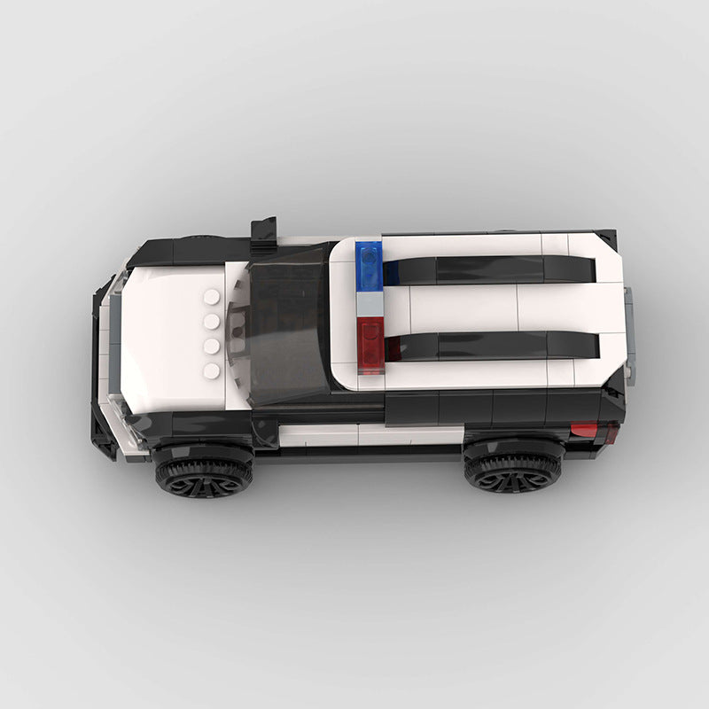 Small Particle SUV City Explorer Police Car Moc Educational Education Assembled Building Blocks Toys