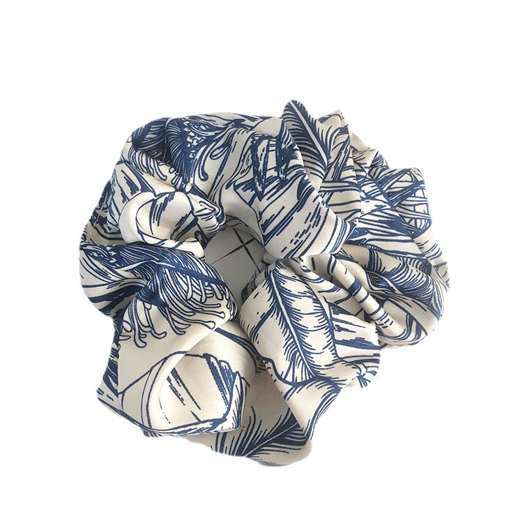 INS Wind Ladies Print Bamboo Leaf Cloth Hair Band Headwear