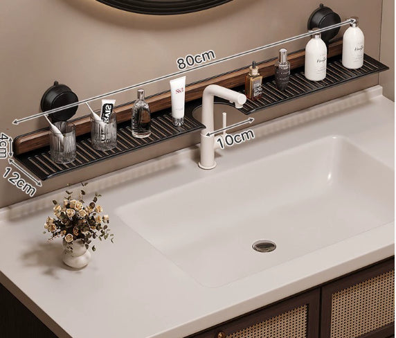Étagère de rangement murale de salle de bain sans perçage