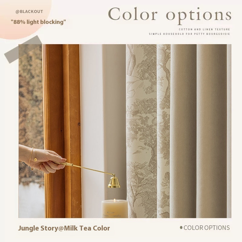 French Chenille Curtain High Shading Bedroom