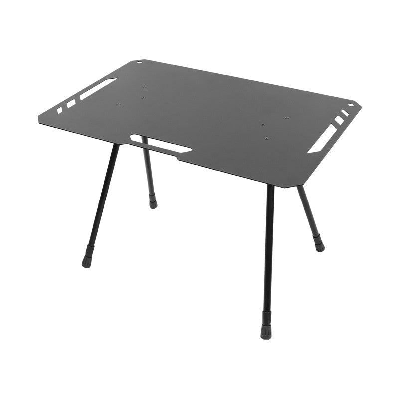 Table pliante en aluminium noirci pour camping en extérieur
