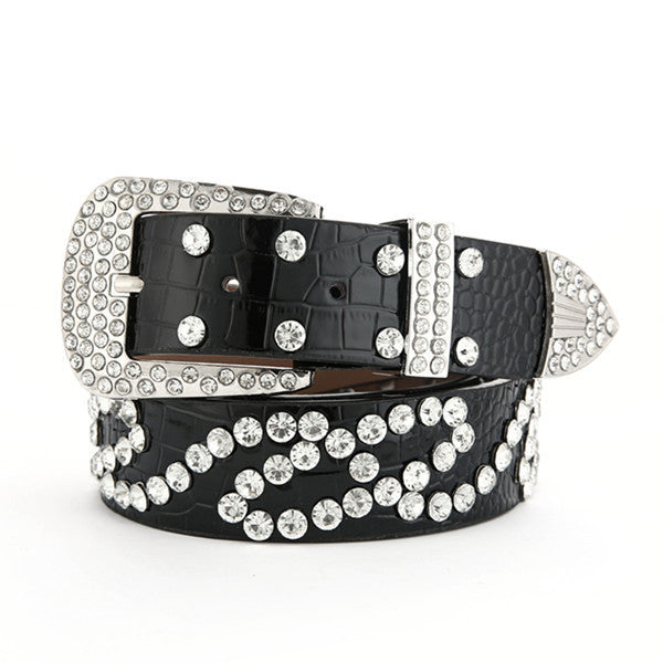 Fashionable And Versatile White Decorative Ladies Korean Jeans Wide Belt