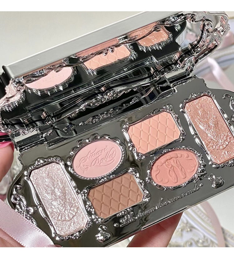 Flower Know Eye Shadow Pure Desire Style Plain Face Highlight Contour Compact