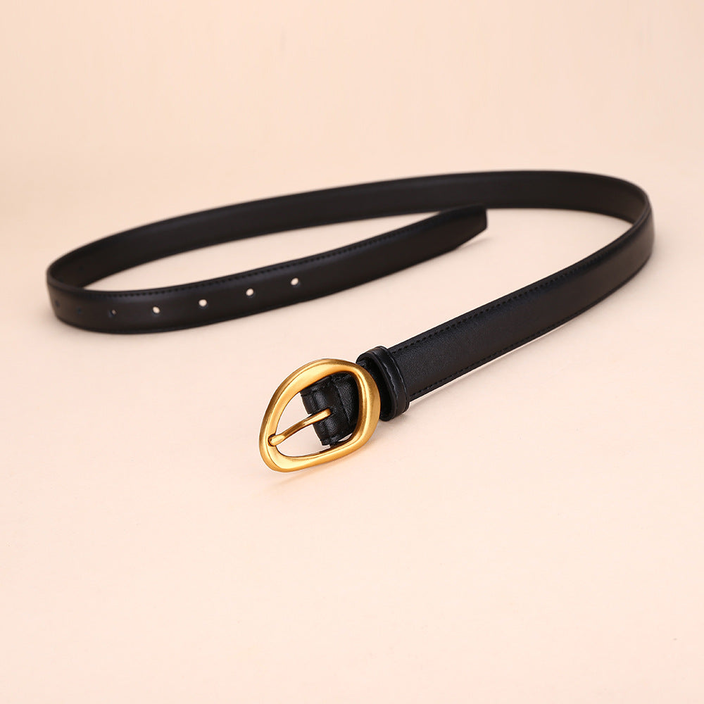 Womens Niche Design Cowhide Fashionable All-Match Belt