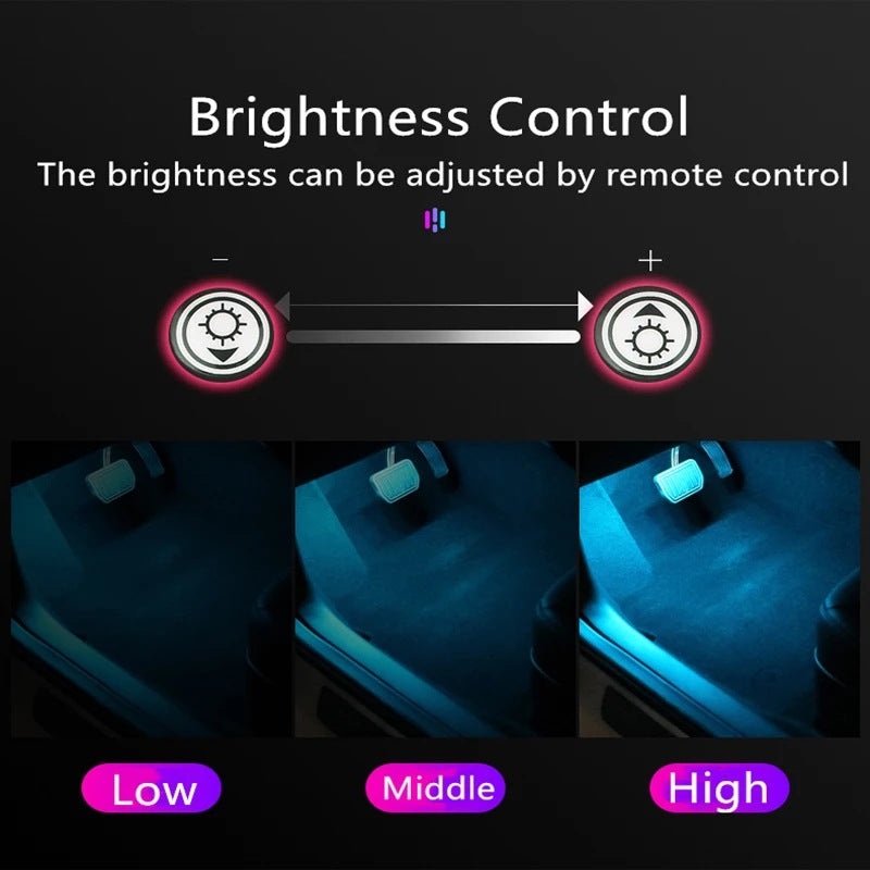 Lampe d'ambiance de voiture Lumière d'ambiance LED magnétique sans fil pour l'aménagement intérieur de voiture