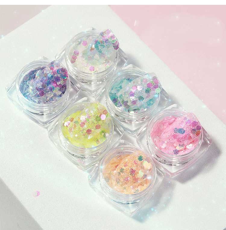 Lot de paillettes lumineuses pour nail art "Symphonie"
