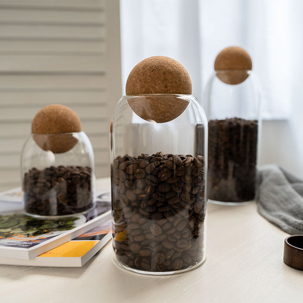 High Borosilicate Transparent Glass Tea Storage Jar