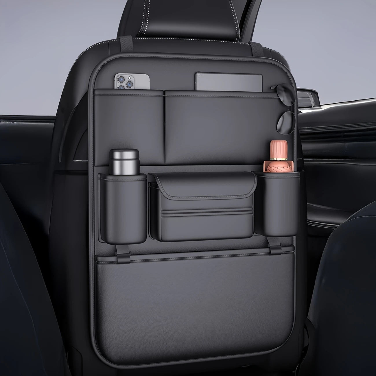 Car Seat Back Storage Buggy Bag Leather