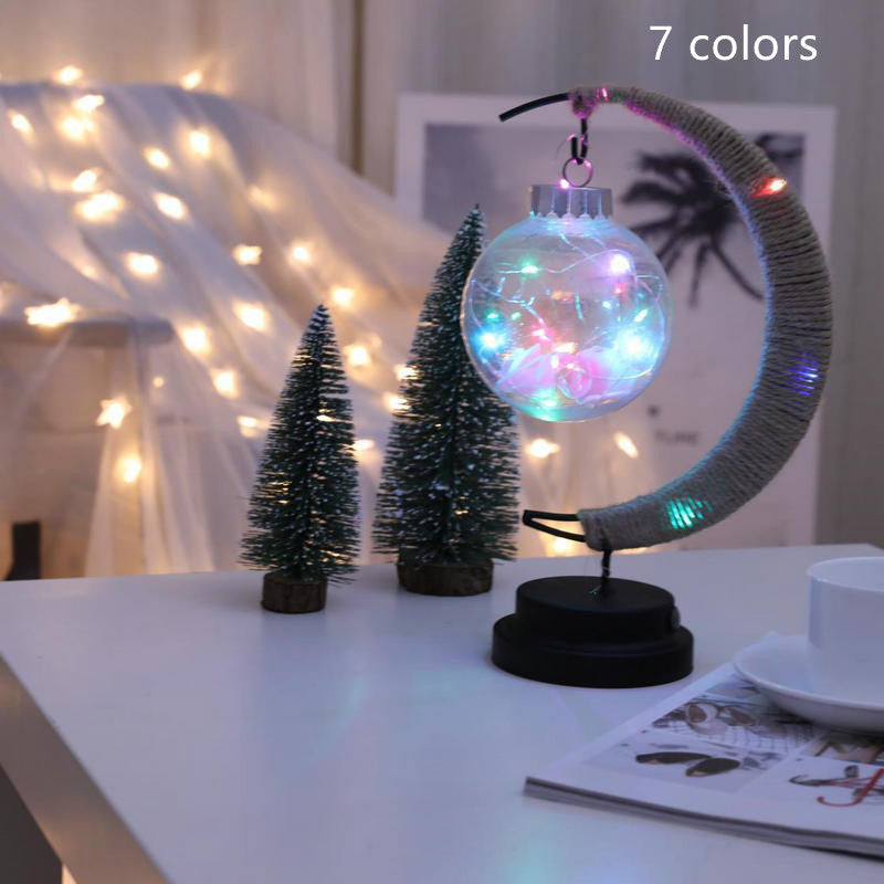 LED lune boule en forme de lampe fille cœur souhaitant boule