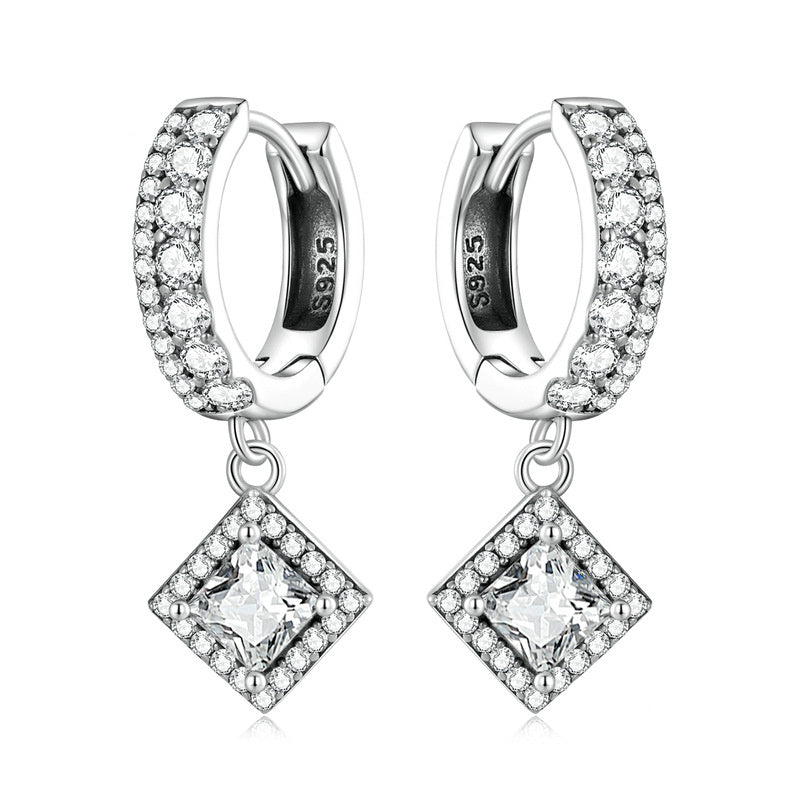 Exquises Boucles d'Oreilles Scintillantes en Zircon pour Femmes