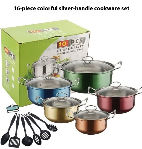 Stainless Steel Colorful 10-piece Set