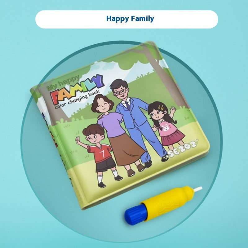 Magic Water Painting Color Changing Bath Book Baby Doodle Enlightenment Cognition Bath Toys Tear-proof Waterproof Book