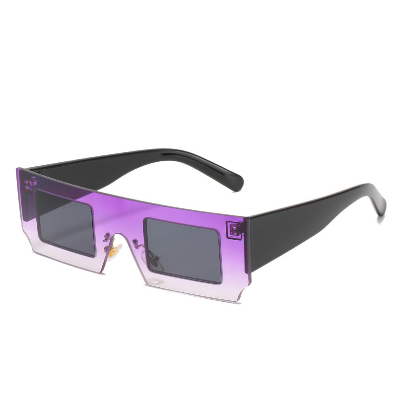 European And American Personalized Contrast Color Slice Square-rimmed Glasses