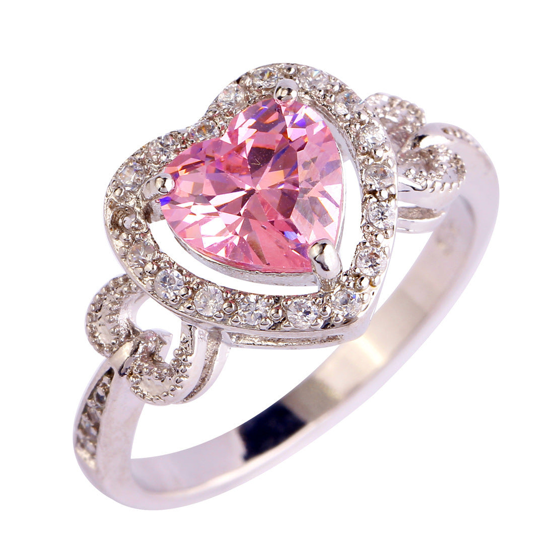 Bague en Zircon Électroplaqué Tendance Mode Femme